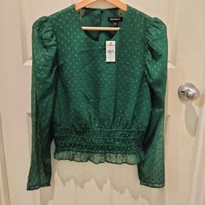 Express Ruffle Blouse, NWT